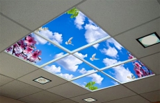 60x60  desenli led panel uv baskılı gergi tavan 