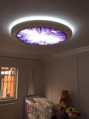 Hazır Gergi tavan Aydınlatma modelleri